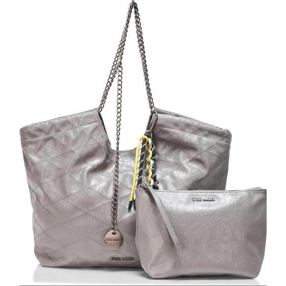 Steve Madden Bkenz Patent Quilted Tote Bag – NWT - Picture 1 of 7